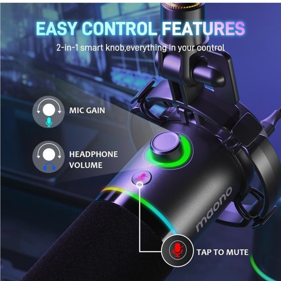 Maono USB/XLR Podcast Dynamic Microphone - Picture 6 of 9